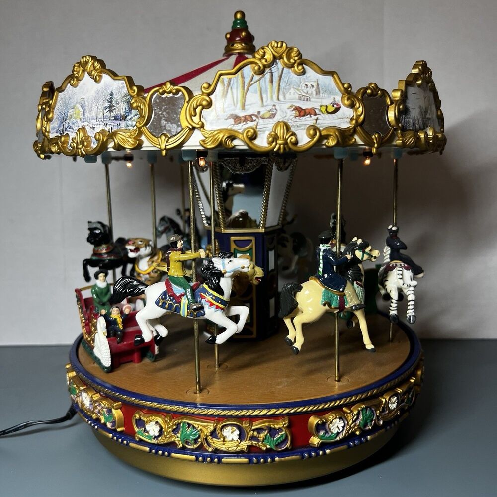 Mr Christmas Gold Label The Carousel Animated Musical 30 Songs Holiday Tested